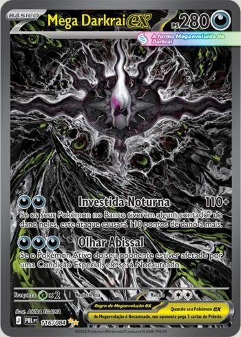 Carta Mega Darkrai ex do set Pitch Black
